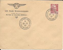 Lettre Epernay Meeting Aérien 1947 - Brieven En Documenten