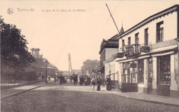 DENDERMONDE - TERMONDE - La Gare Et La Place De La Station - Tabac - Dendermonde