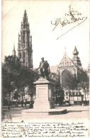 CPA Carte Postale  Belgique Anvers Cathédrale Et Statue Rubens  1902 VM81414 - Antwerpen