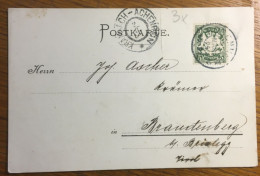 Geschäftspostkarte , Bayern, BAHNPOST " KRAMSACH - ACHENRAIN "  - Hamberger GMBH Rosenheim - Brandenburg, 1904 - Lettres & Documents