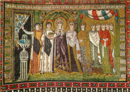 Art - Mosaique Religieuse - Ravenna - Basilica Di S Vitale - L'Impératrice Teodora Con La Sua Corte - L'Impératrice Theo - Quadri, Vetrate E Statue