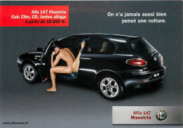 Automobiles - Carte Publicitaire - Alfa Romeo Alfa 147 Maestria - Carte Neuve - CPM - Voir Scans Recto-Verso - Passenger Cars