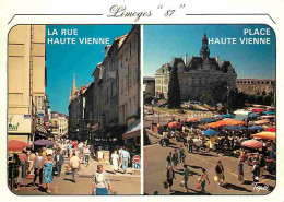 87 - Limoges - Multivues - Rue Haute Vienne - Place Haute Vienne - Marché - CPM - Voir Scans Recto-Verso - Limoges