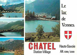 74 - Chatel - Le Lac De Vonnes - Multivues - Blasons - Flamme Postale - CPM - Voir Scans Recto-Verso - Châtel