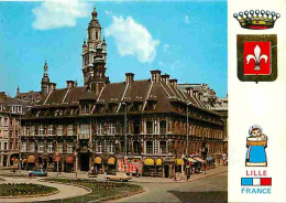 59 - Lille - La Grand Place Du Général De Gaulle - Automobiles - Commerces - Blasons - Carte Neuve - CPM - Voir Scans Re - Lille