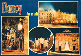 54 - Nancy - Nancy La Nuit - Multivues - CPM - Voir Scans Recto-Verso - Nancy