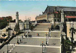 13 - Marseille - La Gare Saint Charles - L'Escalier Monumental - Voir Timbre - CPM - Voir Scans Recto-Verso - Stationsbuurt, Belle De Mai, Plombières