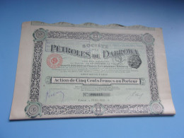 PETROLES DE DABROWA (lille NORD) 1920 - Autres & Non Classés