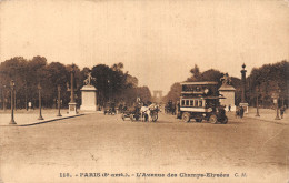 75-PARIS AVENUE DES CHAMPS ELYSEES-N°T5207-B/0025 - Champs-Elysées