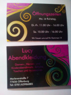 Carte De  Visite Lucy Abendkleidung Offenburg Allemagne - Cartes De Visite