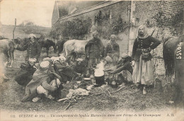 E791 Guerre 1914 Un Campement De Spahis Marocains Dans La Ferme - Guerra 1914-18