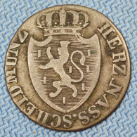 Nassau • 3 Kreuzer 1828 • Wilhelm • Var. 1 • German States • Ag 295 ‰  = 1/20 Gulden • [24-865] - Small Coins & Other Subdivisions