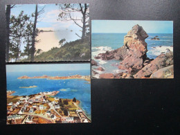 CP 29 Finistère PLOUGASNOU - LOT 3 CARTES - Au Guerzit - Rocher Du Sphinx - LE DIBEN Vue Aériennesur La Pointe Du Primel - Plougasnou