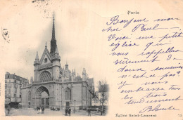 75-PARIS  EGLISE SAINT LAURENT-N°T5207-H/0087 - Churches