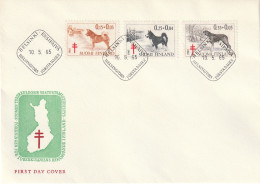 Finland 1965, FDC Unused, Dogs - FDC