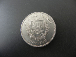 Falkland Islands 50 Pence 1977 - Jubilee Of Queen Elizabeth 1952 - 1977 - Falkland