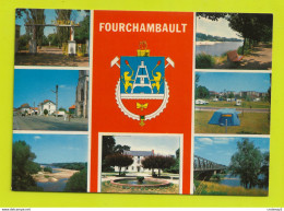 58 FOURCHAMBAULT Vers Nevers N°14087 Entrée Stade Camping Rue Du 4 Septembre Mairie Pont En 1982 Station Essence TOTAL - Nevers