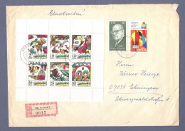 DDR Einschreiben Brief - 1973 - MiF KLEINBOGEN - Arnstadt 2.1.74 --> BRD-07031 Ehningen (DRSN-0005) - Briefe U. Dokumente