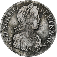 France, Louis XIV, Écu à La Mèche Longue, 1652, Bordeaux, Argent, TB+ - 1643-1715 Louis XIV Le Grand