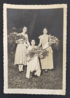 Photo Ancienne Mariage Femme Bouquet De Fleurs - Photo GIBRENNE Rhene VERSAILLES - Personnes Anonymes