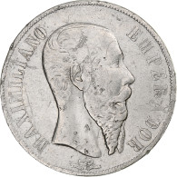 Mexique, Maximilian, Peso, 1867, Mexico City, Argent, TTB - Mexico
