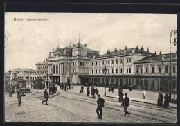 AK Brünn / Brno, Partie Am Zentral-Bahnhof, Strassenbahn  - Tchéquie