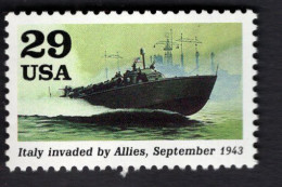 2039891888 1993 SCOTT 2765F (XX)   POSTFRIS MINT NEVER HINGED - WORLD WAR II - PT BOAT - ITALAY INVADED BY ALLIES - Unused Stamps