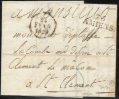 76 Amiens LAC 1829 Marque Postale 29x11 Indice 4 - Other & Unclassified