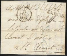 76 Amiens LAC 1829 Marque Postale 29x11 Indice 4 - Sonstige & Ohne Zuordnung