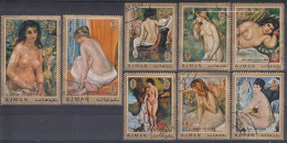 AJMAN 853-860,used - Aktmalerei
