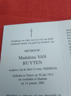 Doodsprentje Magdalena Van Buyten / Temse 30/7/1914 Hamme 14/1/2001 ( Livinus Thierens ) - Religion & Esotérisme
