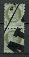 FRANCE Ca.1872:  Paire De Y&T 50 Obl. Typographique Des Journaux - 1871-1875 Cérès