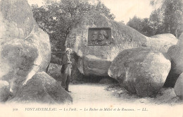 77-FONTAINEBLEAU LA FORET LE ROCHER DE MILLET ET DE ROUSSEAU-N°T5213-A/0085 - Fontainebleau