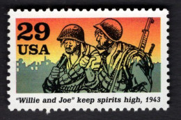 234995160 1993 SCOTT 2765H (XX)  POSTFRIS MINT NEVER HINGED - WORLD WAR II - WILLIE AND JOE KEEP SPIRIT HIGH - Unused Stamps