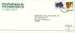 Taiwan Air Mail Cover Sent To Denmark 18-9-1993 Topic Stamps - Brieven En Documenten