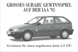 SUBARU Justy - Gewinnspiel-Teilnahmekarte - PKW