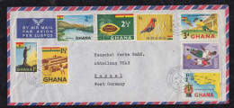 Ghana 1959 Airmail Cover Soccer Stamps To KASSEL Germany - Ghana (1957-...)