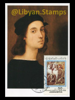 LIBYA 1983 Raphael David Art Horses (maximum-card) - Autres & Non Classés
