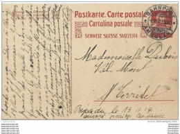 7 - 94 - Entier Postal Avec Superbe Cachet à Dte Chemin De Fer Bahnpost/Ambulant 1919 - Postwaardestukken