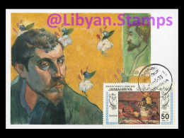 LIBYA 1983 Gauguin Art Mandolin Music (maximum-card) - Impressionisme