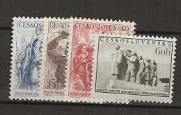 1955 MNH Tschechoslowakei, Mi 902-05 Postfris** - Nuevos