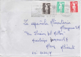 FRANCIA CC 1993 DISCARROSSE PLAGE MARIANNE LACS - Lettres & Documents