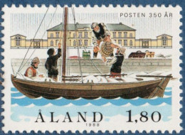 Aland 1988 Post 350 Yr 1 Value MNH  Sail Ship, Mailbag, Post Office, Mail Transport - Ships