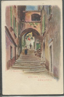 10406 Bellaggio -Via Dei Fiori - Vicolo - Illustratore J.J. Redmond - Como