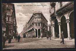 AK Torino, Via Pietro Micca Da Piazza Castello, Strassenbahn  - Tramways