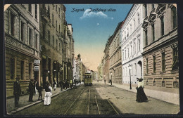 AK Zagreb, Jurisicéva Ulica, Strassenbahn  - Strassenbahnen