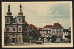 AK Dux, Marktplatz Mit Stadtkirche Und Schloss  - Tchéquie