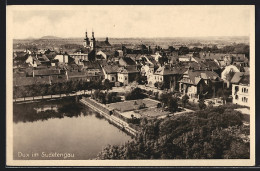 AK Dux Im Sudetengau, Teilansicht Mit Kirche  - Czech Republic