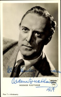 CPA Schauspieler Werner Fuetterer, Portrait, Autogramm - Actors
