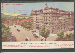 10574 Roma - Grand Hôtel  Flora - Pincio-Villa Borghese-M.te Mario - Bar, Alberghi & Ristoranti